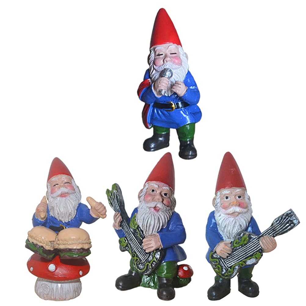 Amazon.com: SUPVOX Band Elf Ornaments Set Musical Garden Gnomes
